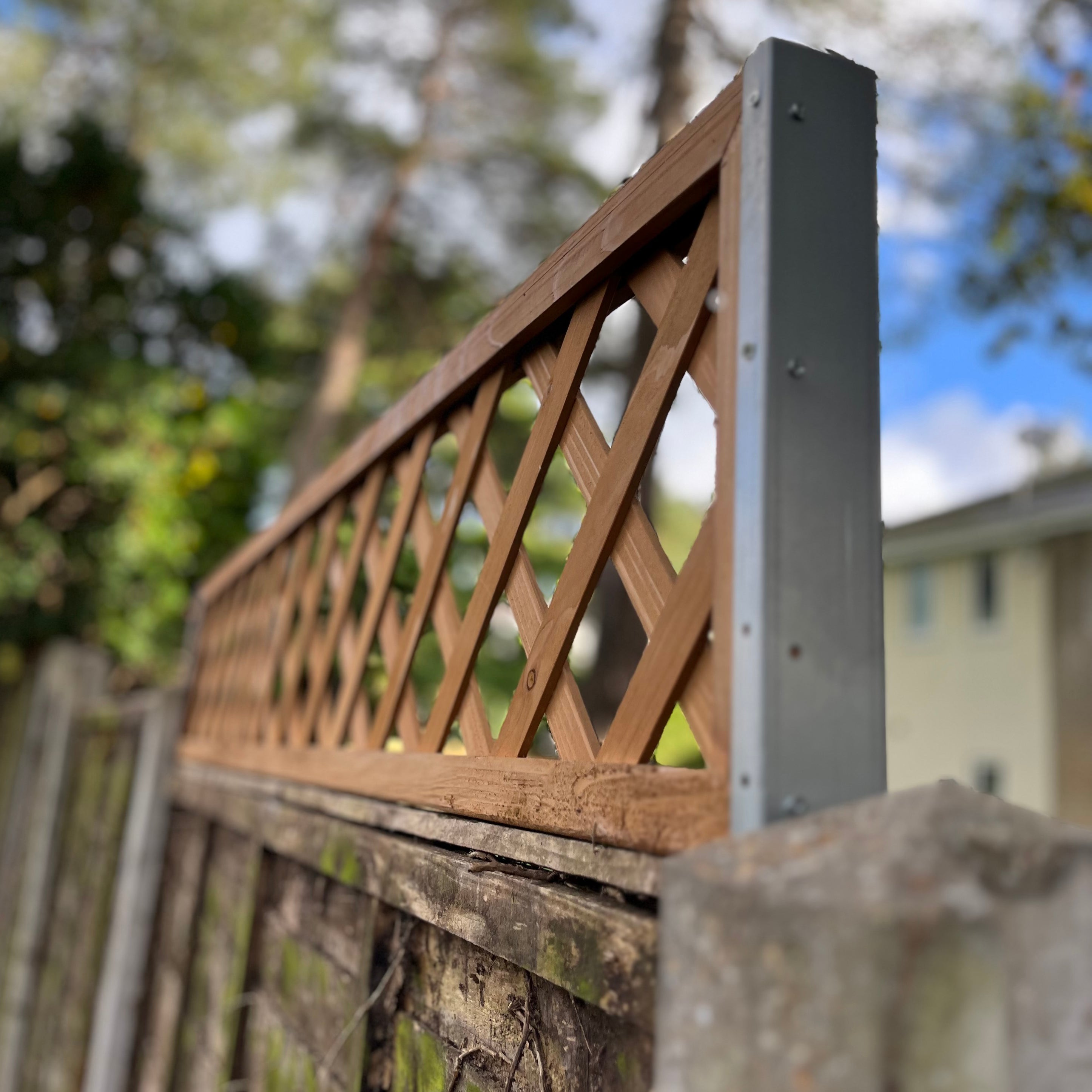 Wooden Framed Trellis Panels Fence Toppers (180cm x 30cm) - Pack of 5