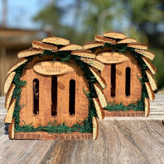 Wooden Hanging Butterfly Houses Garden Bug Houses (Set of 2)
