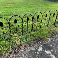 Leaf Design Metal Garden Lawn Edging (45cm x 41cm) - 5 Panels