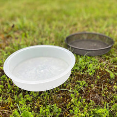 Water Dish & Mesh Seed Dish Set for Metal Bird Feeding Stations