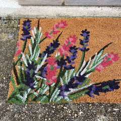 Wildflower Design Print Indoor & Outdoor Coir Doormat
