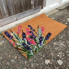 Wildflower Design Print Indoor & Outdoor Coir Doormat