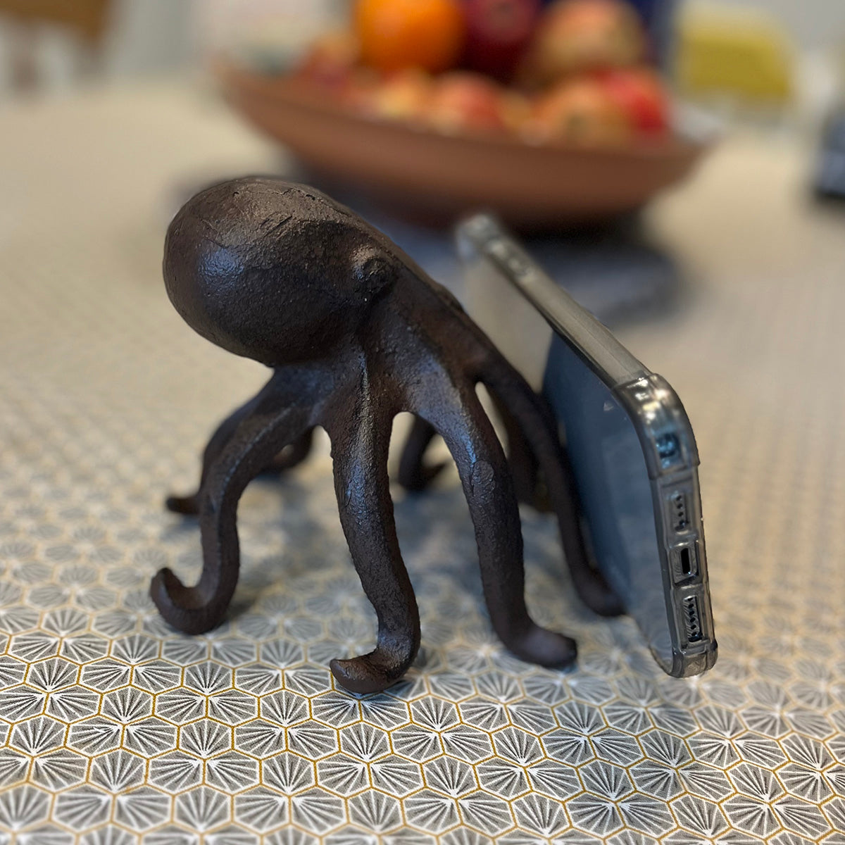 Cast Iron Octopus Shaped Mobile Smart Phone Holder Stand
