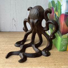 Cast Iron Octopus Shaped Decorative Bookends (Set of 2)