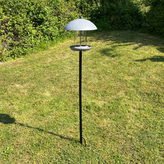 Free Standing Pole Mounted Metal Bird Seed Feeder Table with Dome Roof