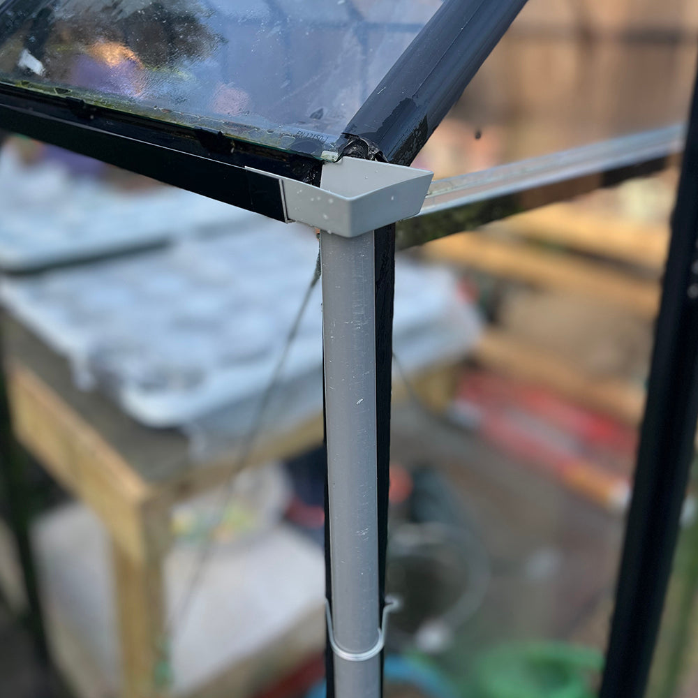 Greenhouse 50mm Guttering Rainwater Kit Downpipe - Pack of 2