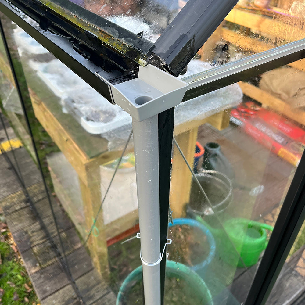 Greenhouse 50mm Guttering Rainwater Kit Downpipe - Pack of 2