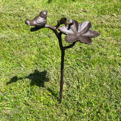 Cast Iron Wild Bird Ornate Flower Dish Bird Feeder