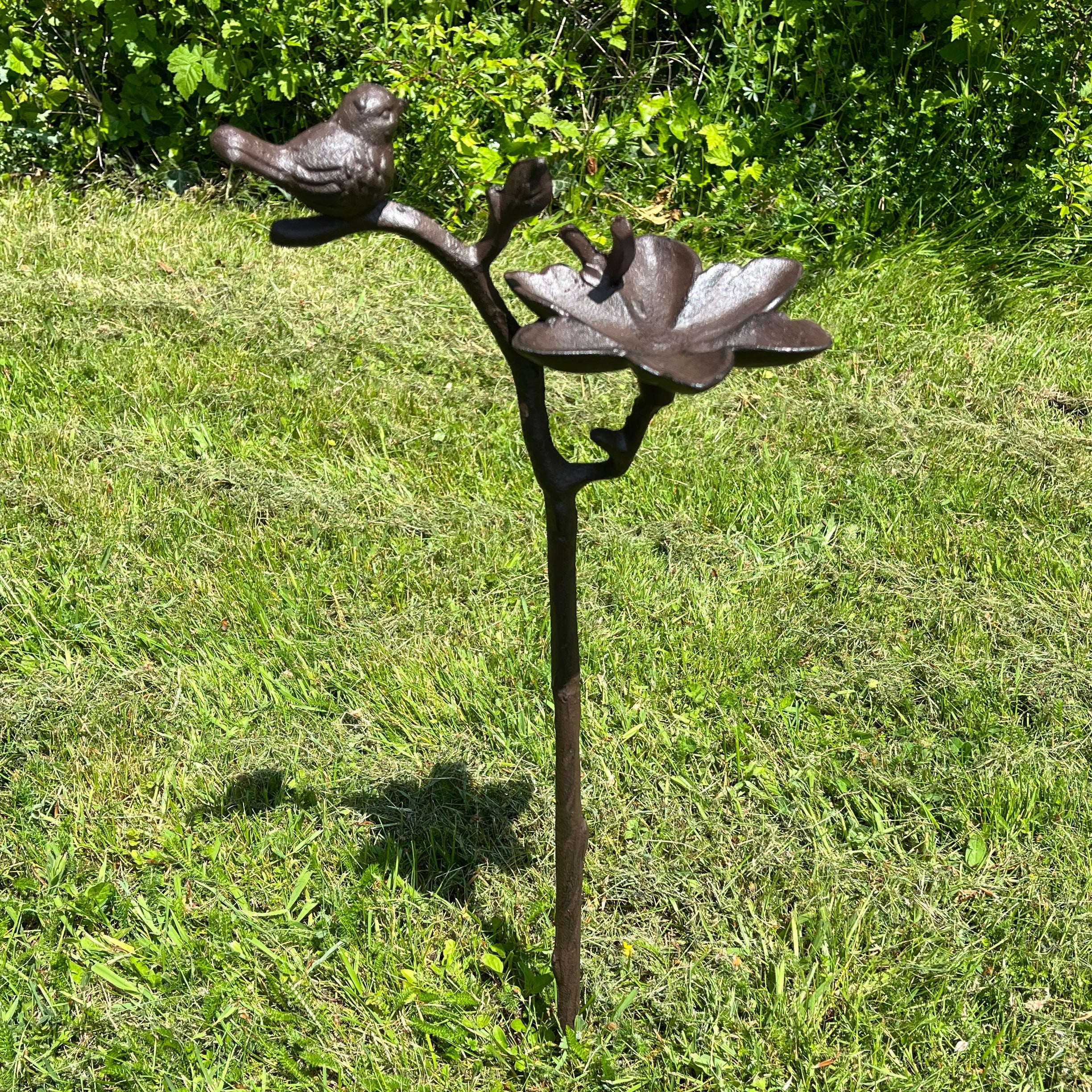Cast Iron Wild Bird Ornate Flower Dish Bird Feeder