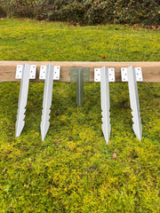 Straight Galvanised Metal Railway Sleeper Brackets (Pack of 10)