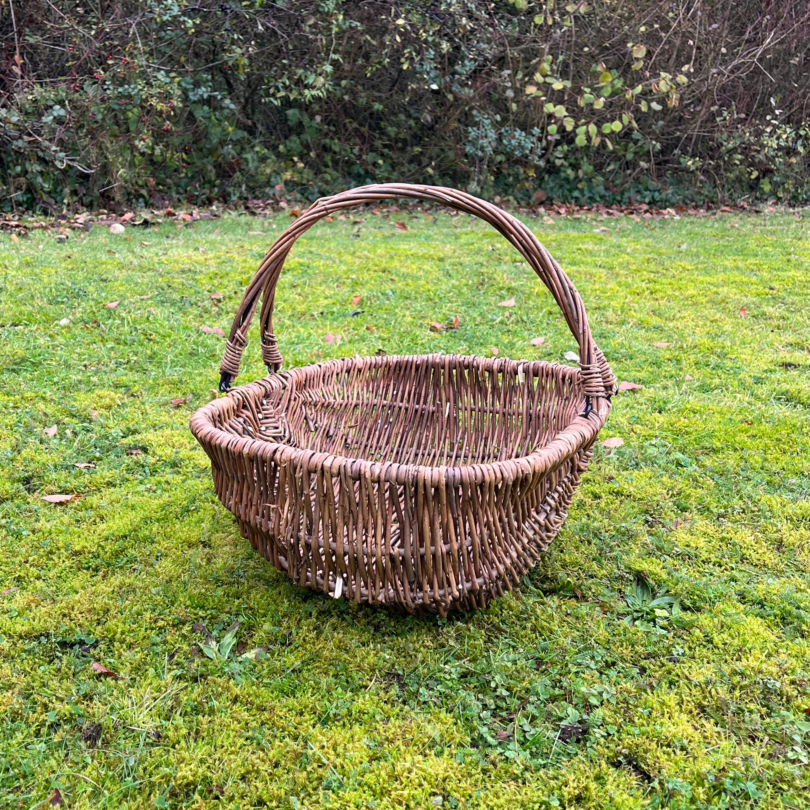 Large Natural Willow Wicker Garden Trug Basket
