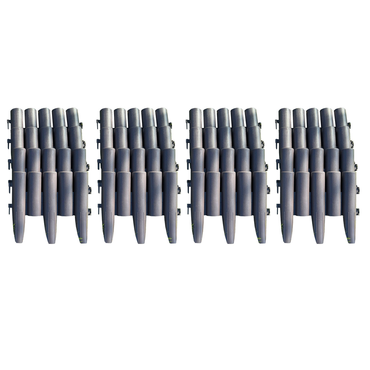 Plastic Log Roll Style Wood Effect Garden Lawn Edging (27.5cm x 24cm) - 16 Panels