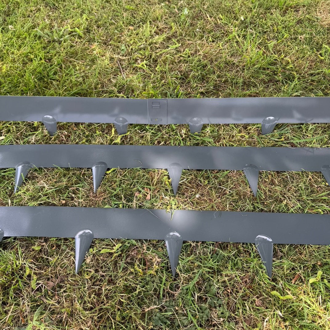 Metal Garden Lawn & Border Edging in Grey (106cm x 8cm) - 10 Panels
