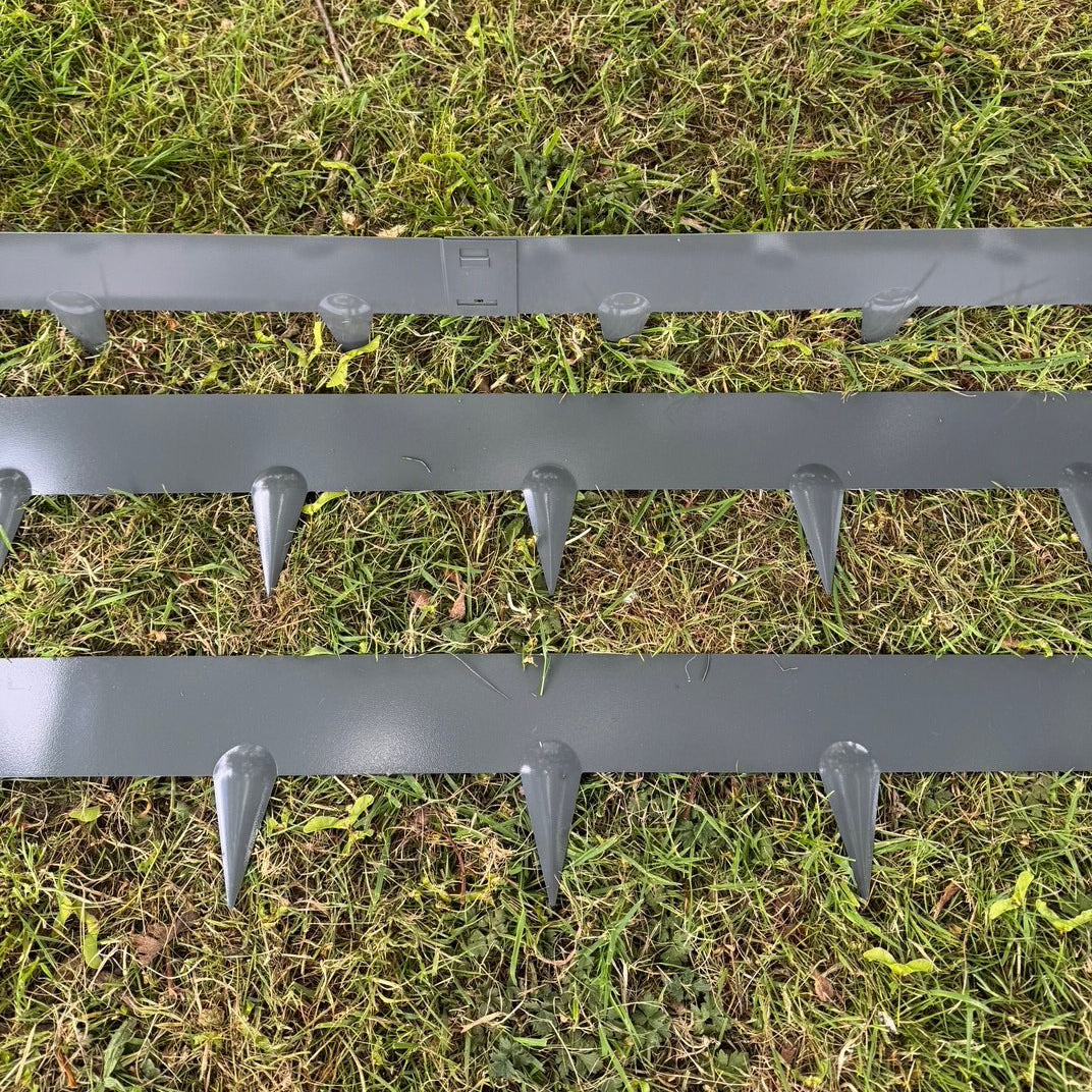 Metal Garden Lawn & Border Edging in Grey (106cm x 8cm) - 10 Panels