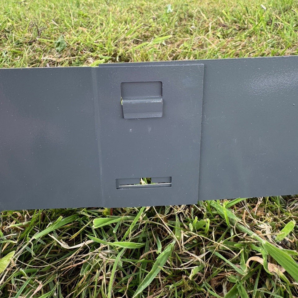 Metal Garden Lawn & Border Edging in Grey (106cm x 8cm) - 10 Panels