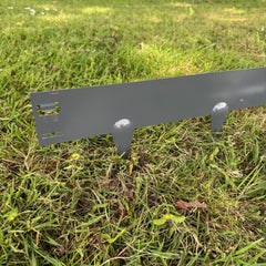 Metal Garden Lawn & Border Edging in Grey (106cm x 8cm) - 10 Panels