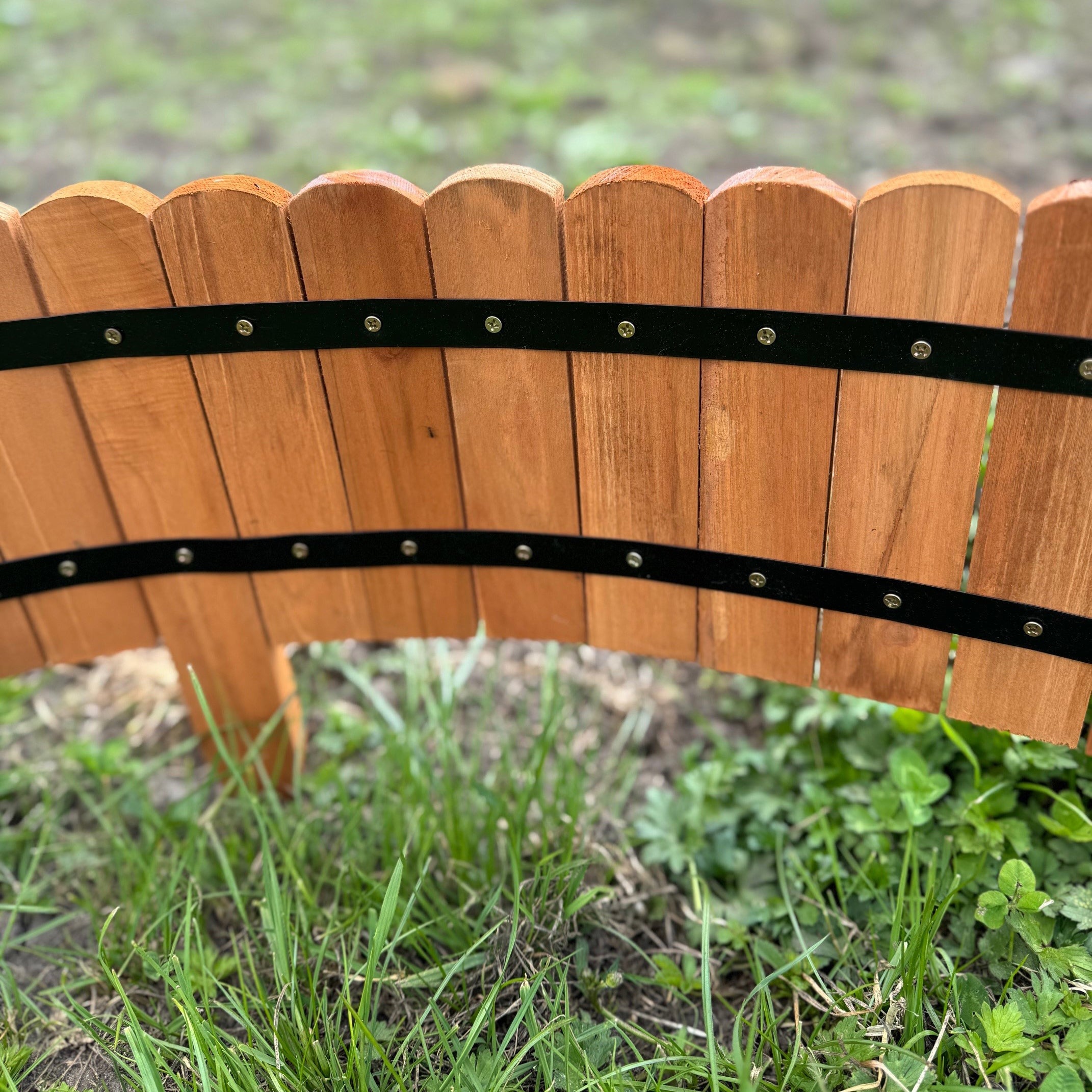 Wooden Log Roll Style Garden Lawn Edging (70cm x 20cm) - 6 Panels