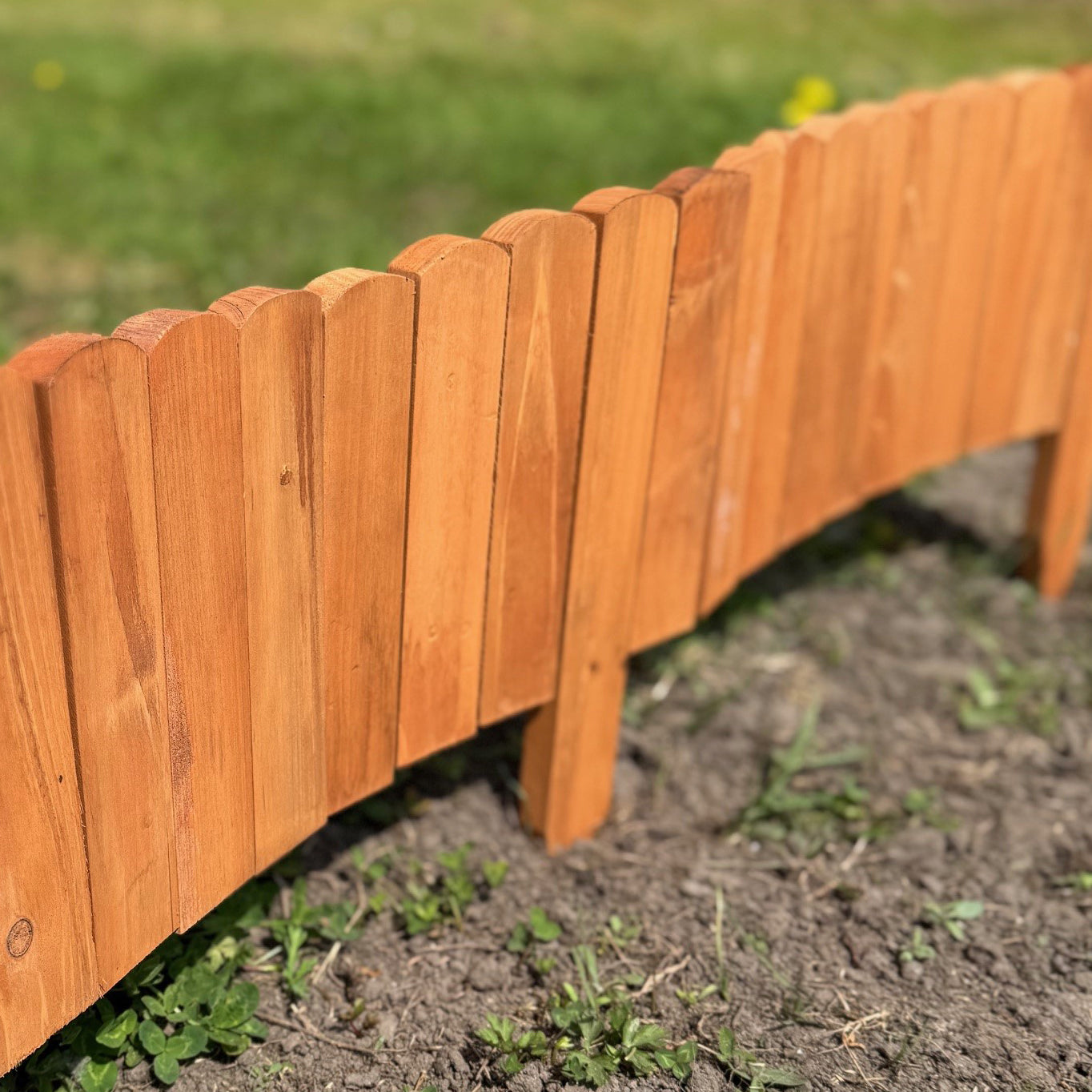 Wooden Log Roll Style Garden Lawn Edging (70cm x 20cm) - 3 Panels