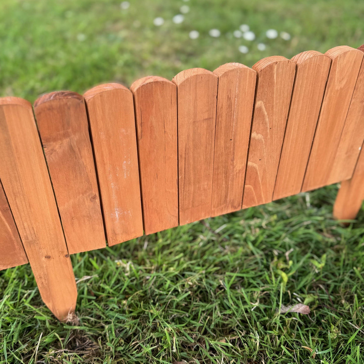 Wooden Log Roll Style Garden Lawn Edging (70cm x 20cm) - 6 Panels