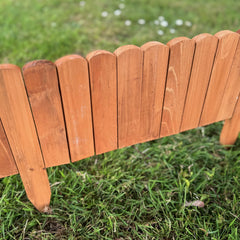 Wooden Log Roll Style Garden Lawn Edging (70cm x 20cm) - 3 Panels