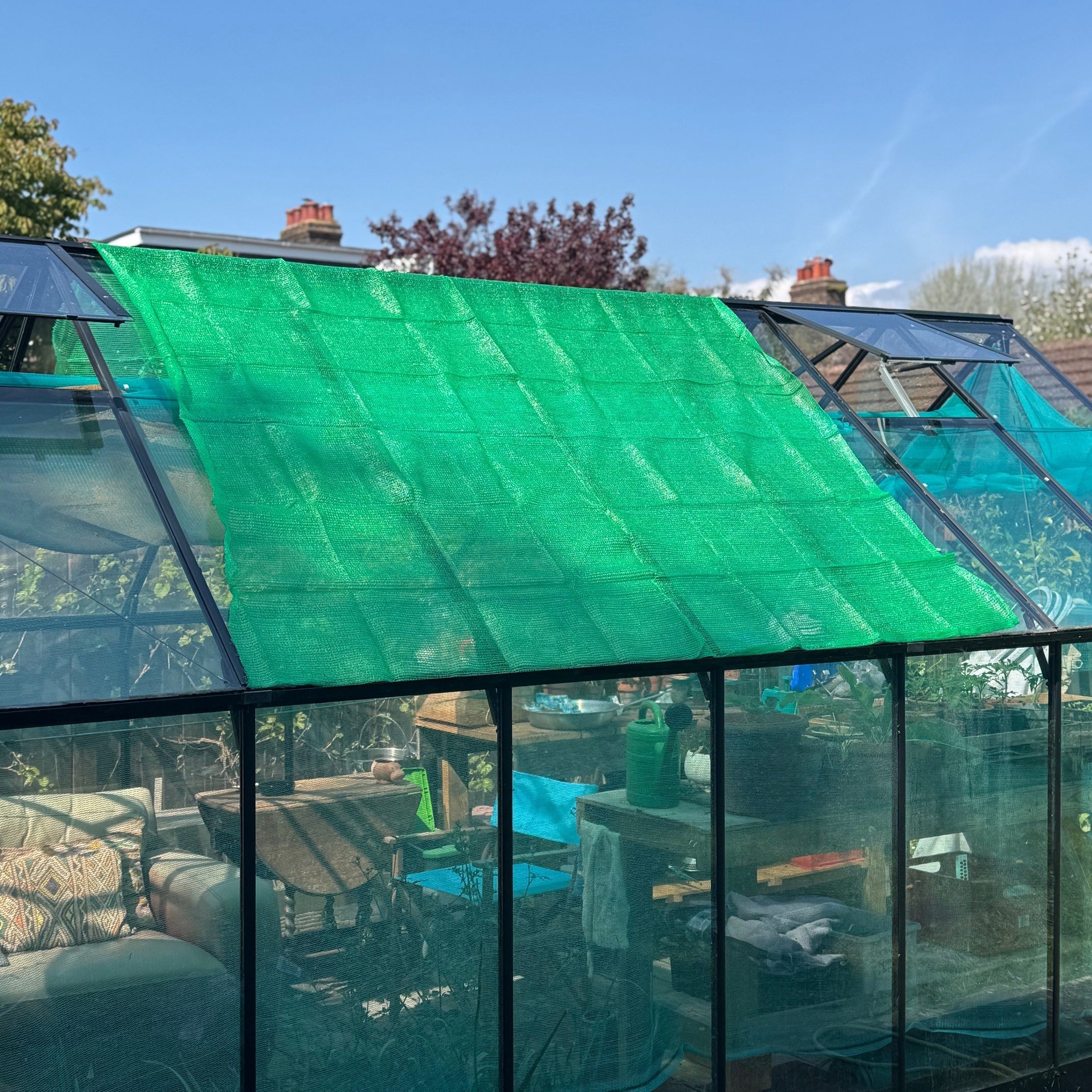 Greenhouse Sun Shade & Privacy Screen Net (2.5m x 2.4m) - 65% Shading Rate