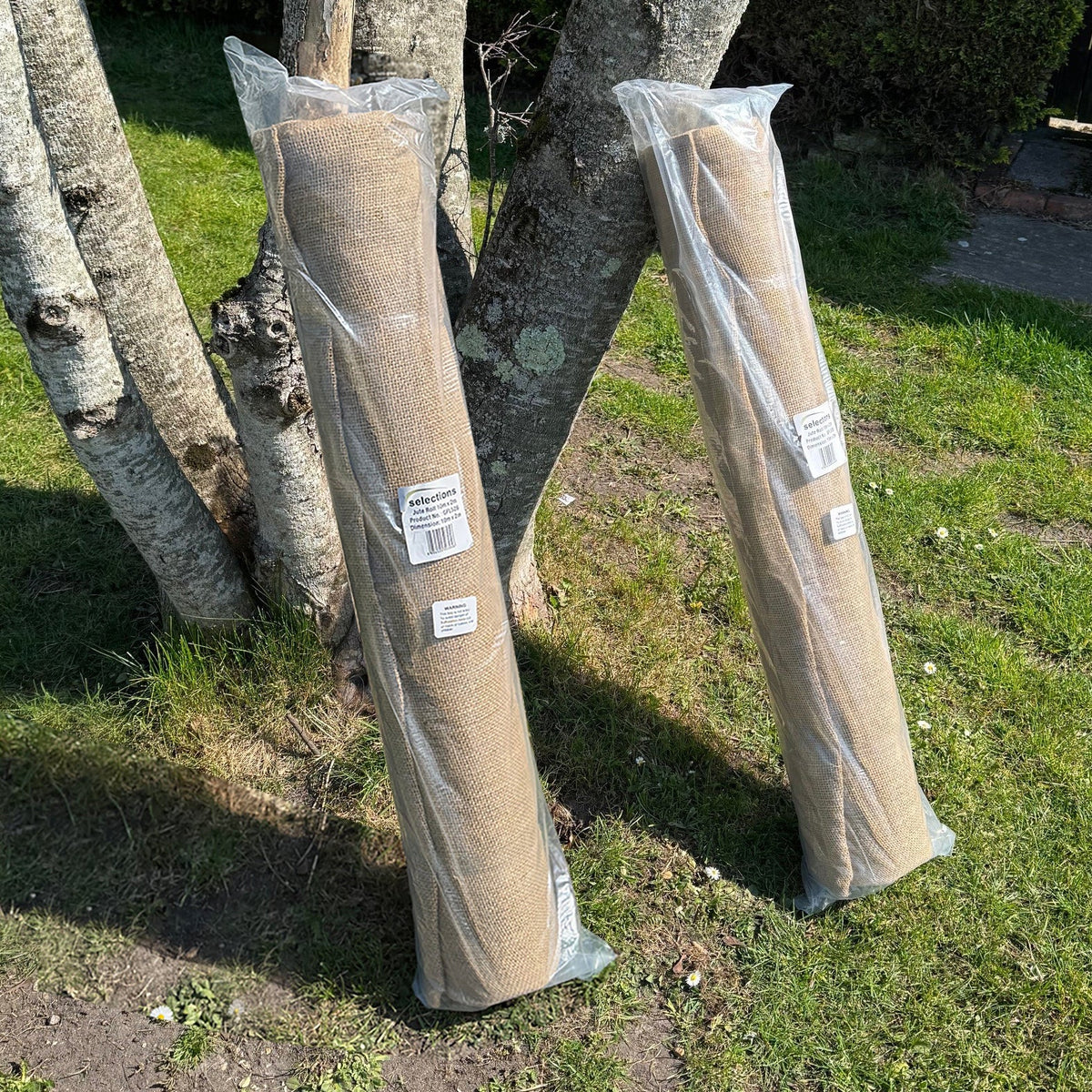 Jute Hessian Burlap Plant Protection Liner & Weed Control Roll (10m x 2m) - Pack of 2