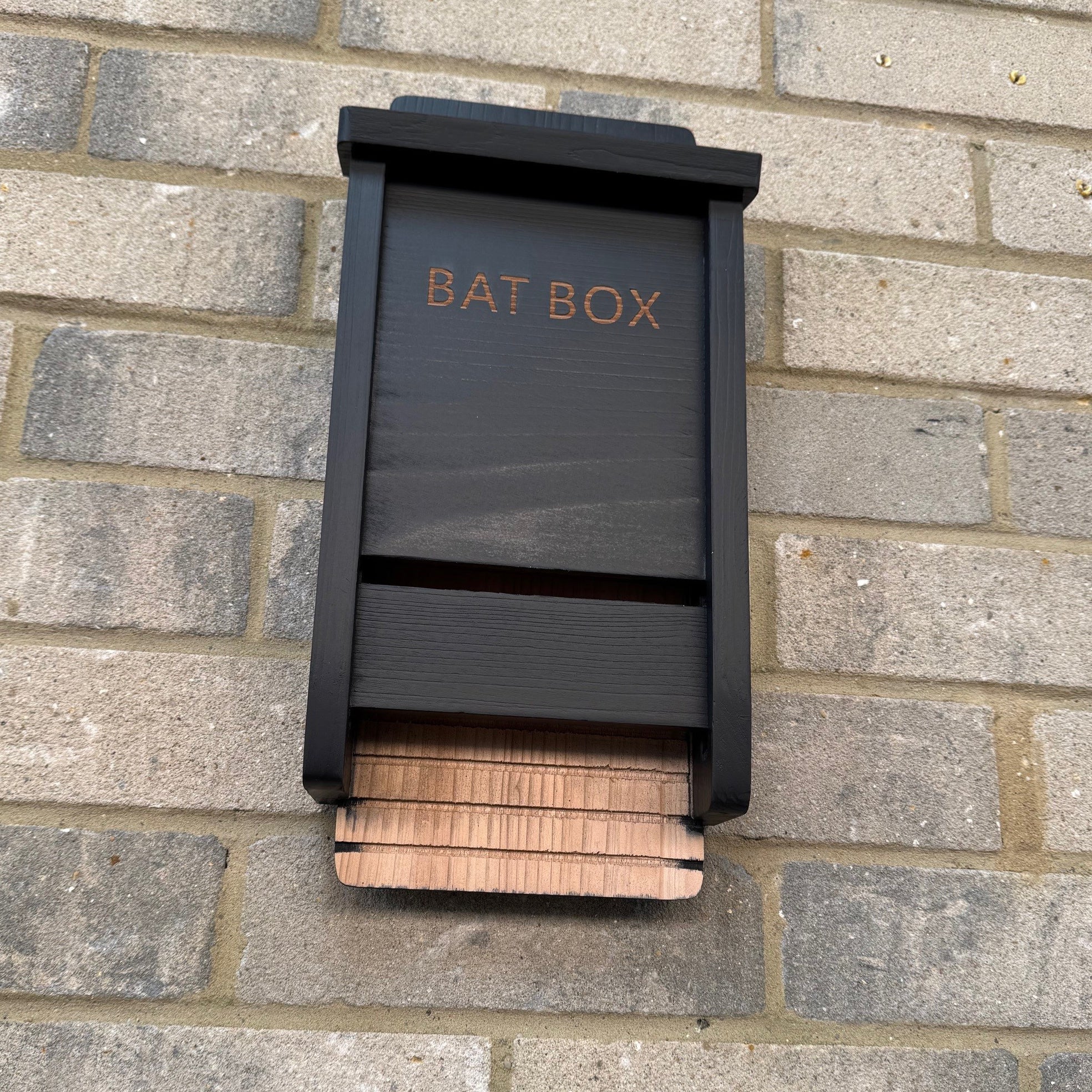 Black Wooden Bat Nesting Roosting Box House