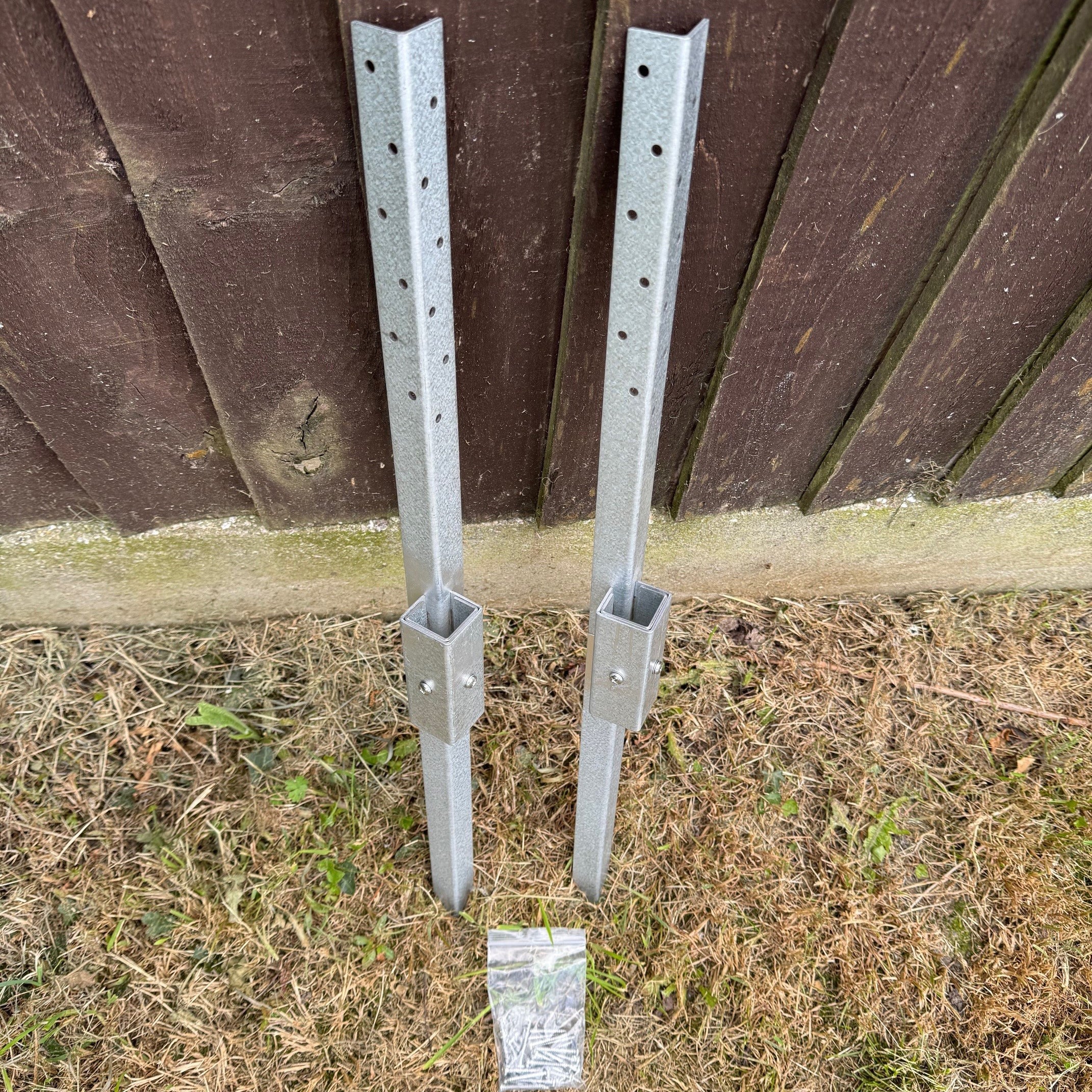 Fence Post Repair Stakes for Damaged Wooden Posts - Pack of 2