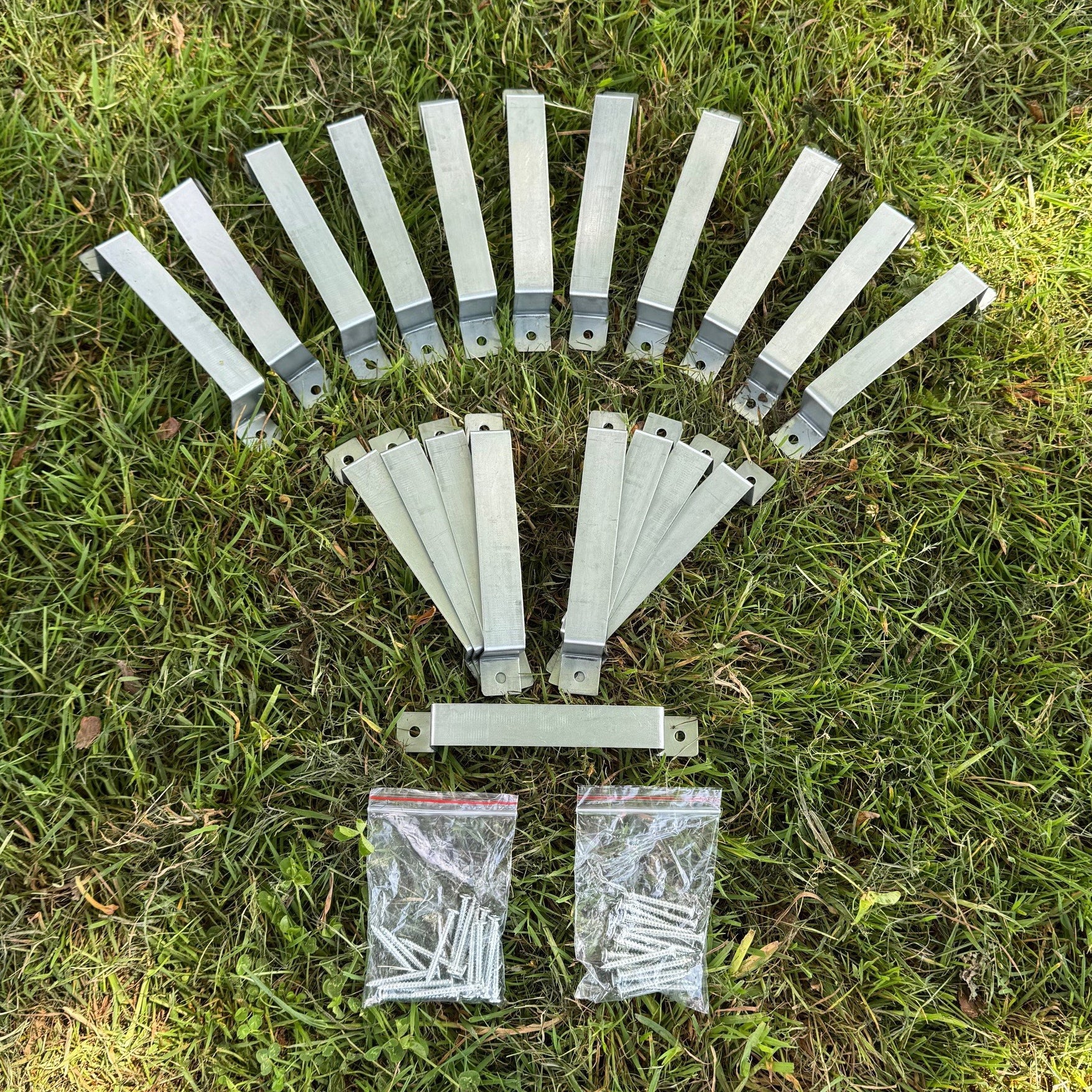 Fence Panel Security Bracket Set Galvanized Steel Post Clips - Pack of 20