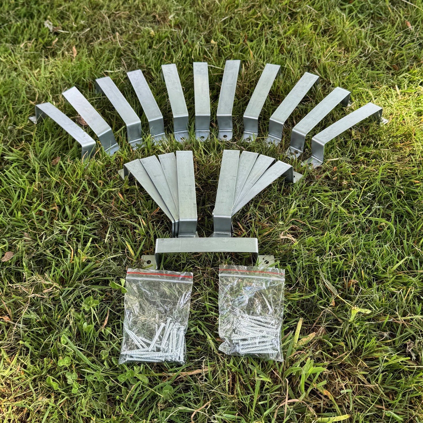 Fence Panel Security Bracket Set Galvanized Steel Post Clips - Pack of 20