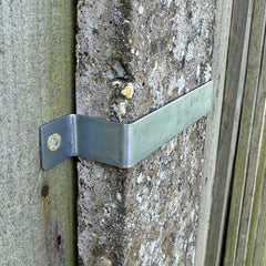 Fence Panel Security Bracket Set Galvanized Steel Post Clips - Pack of 20