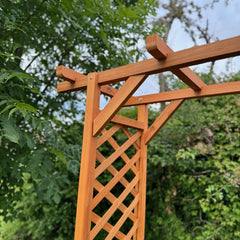 Wooden Garden Arch with Square Top (Tan)