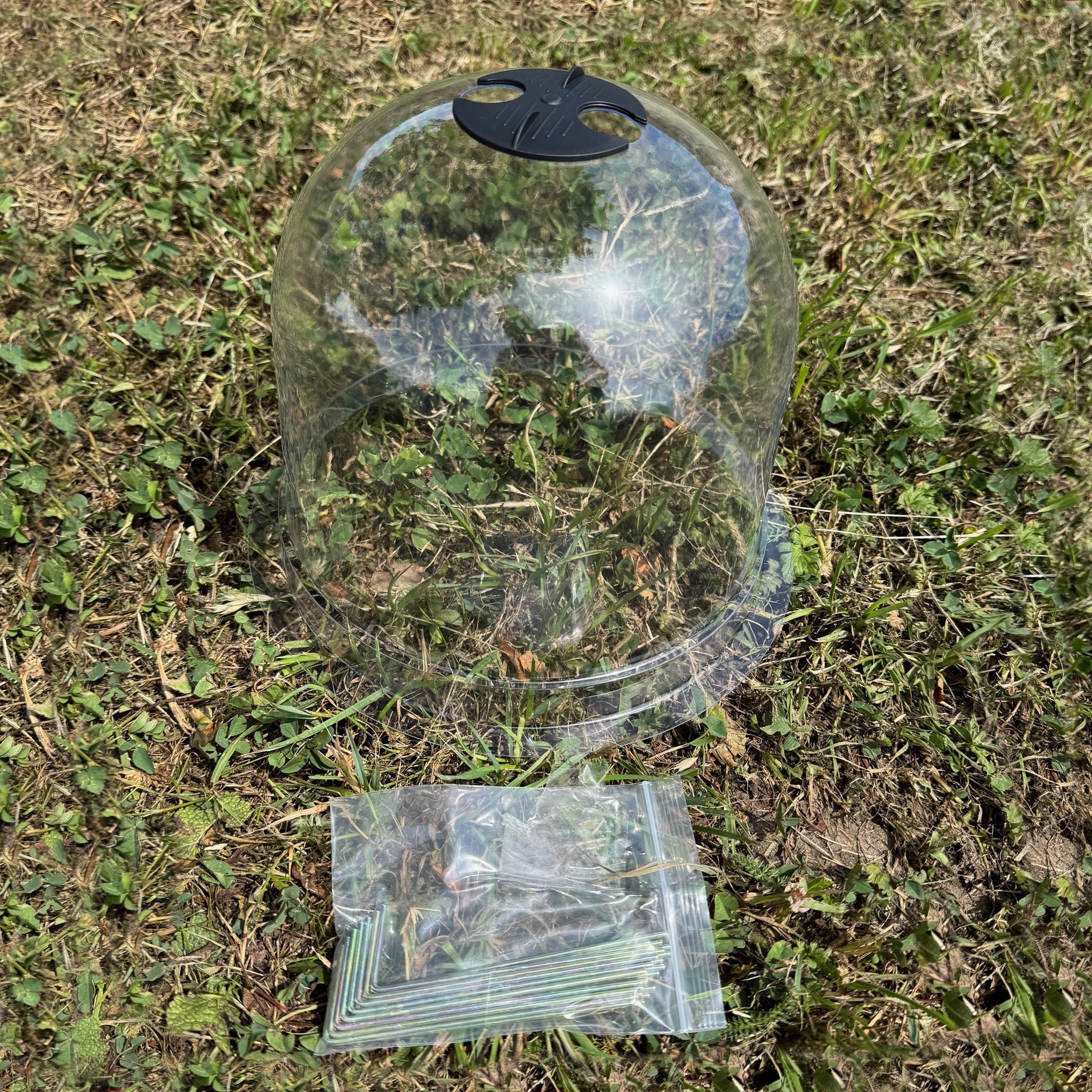 Plastic Plant Protection Bell Cloche Covers with Ground Pegs - Pack of 10
