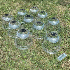 Plastic Plant Protection Bell Cloche Covers with Ground Pegs - Pack of 10