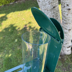 Metal Garden Squirrel Feeder with Flip Top Lid and Feeding Platform
