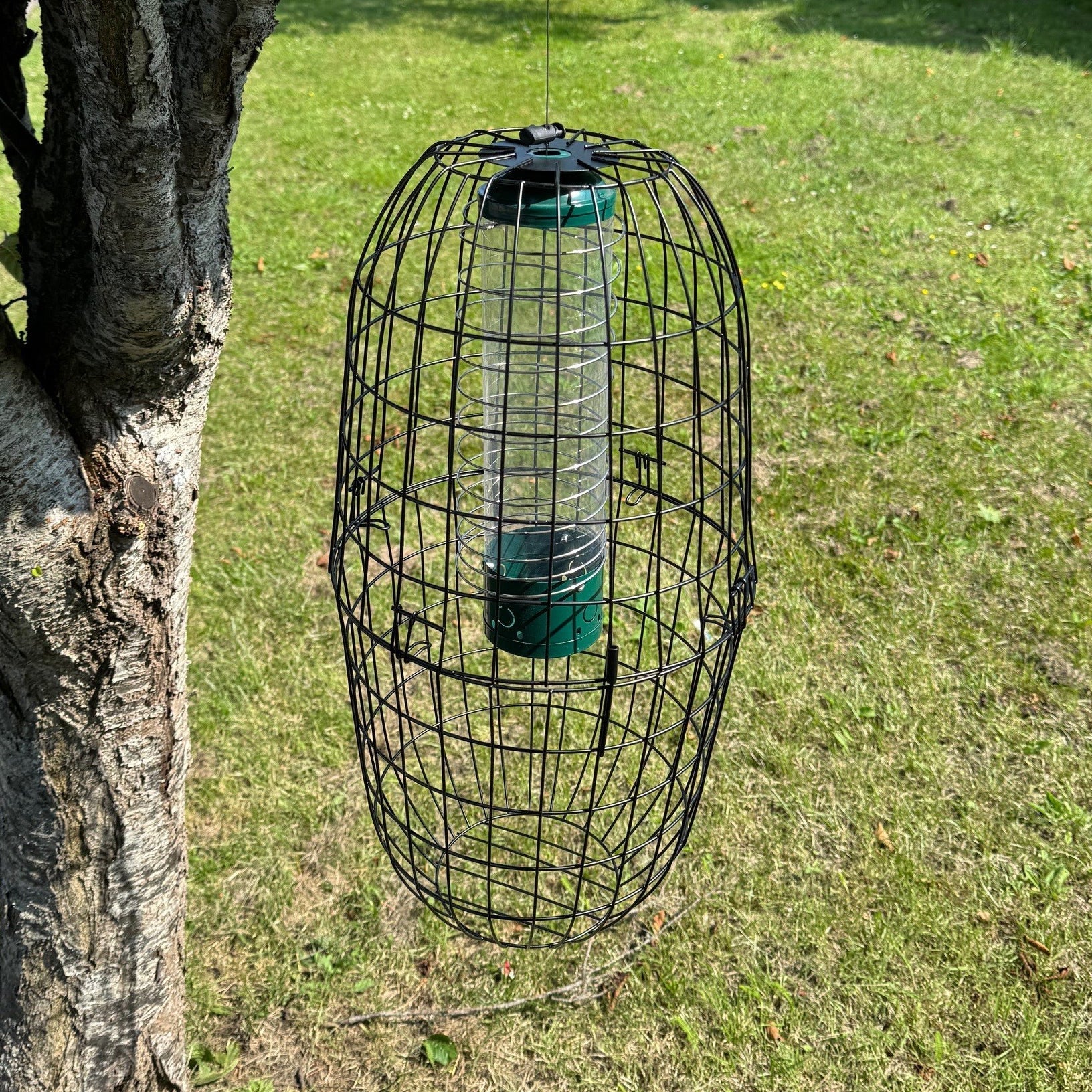 Large Squirrel Proof Hanging Bird Feeder Protection Cage (Set of 2)