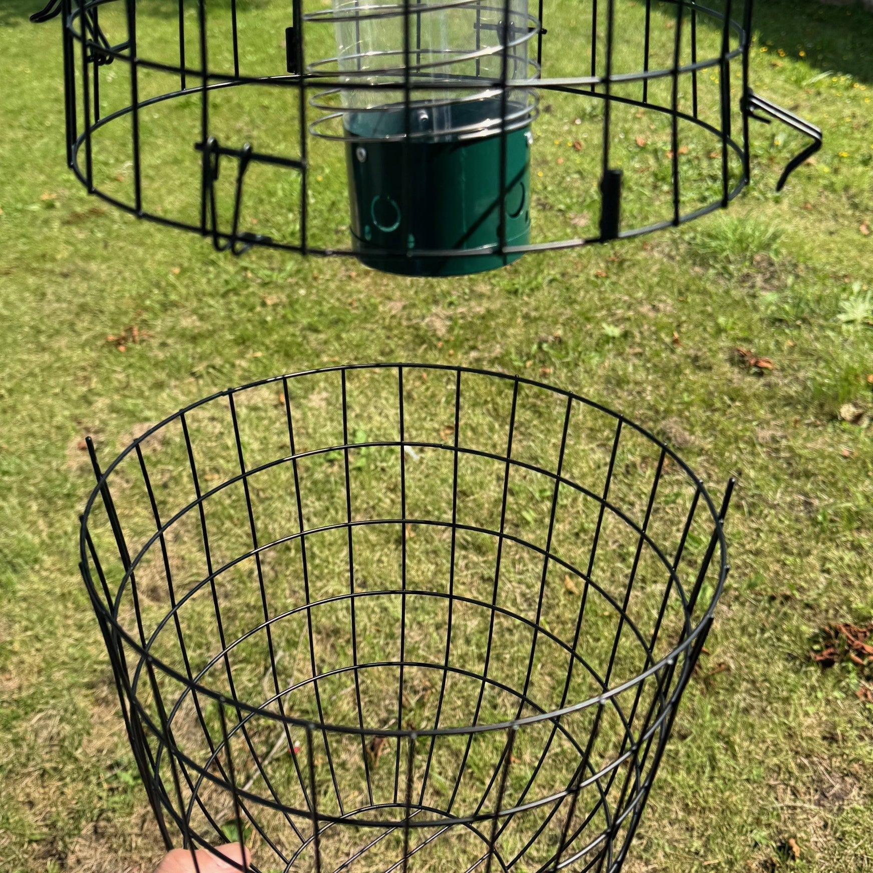 Large Squirrel Proof Hanging Bird Feeder Protection Cage (Set of 2)