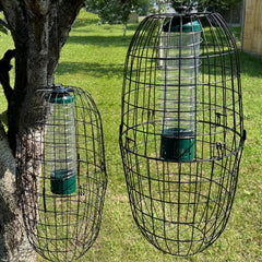 Large Squirrel Proof Hanging Bird Feeder Protection Cage (Set of 2)
