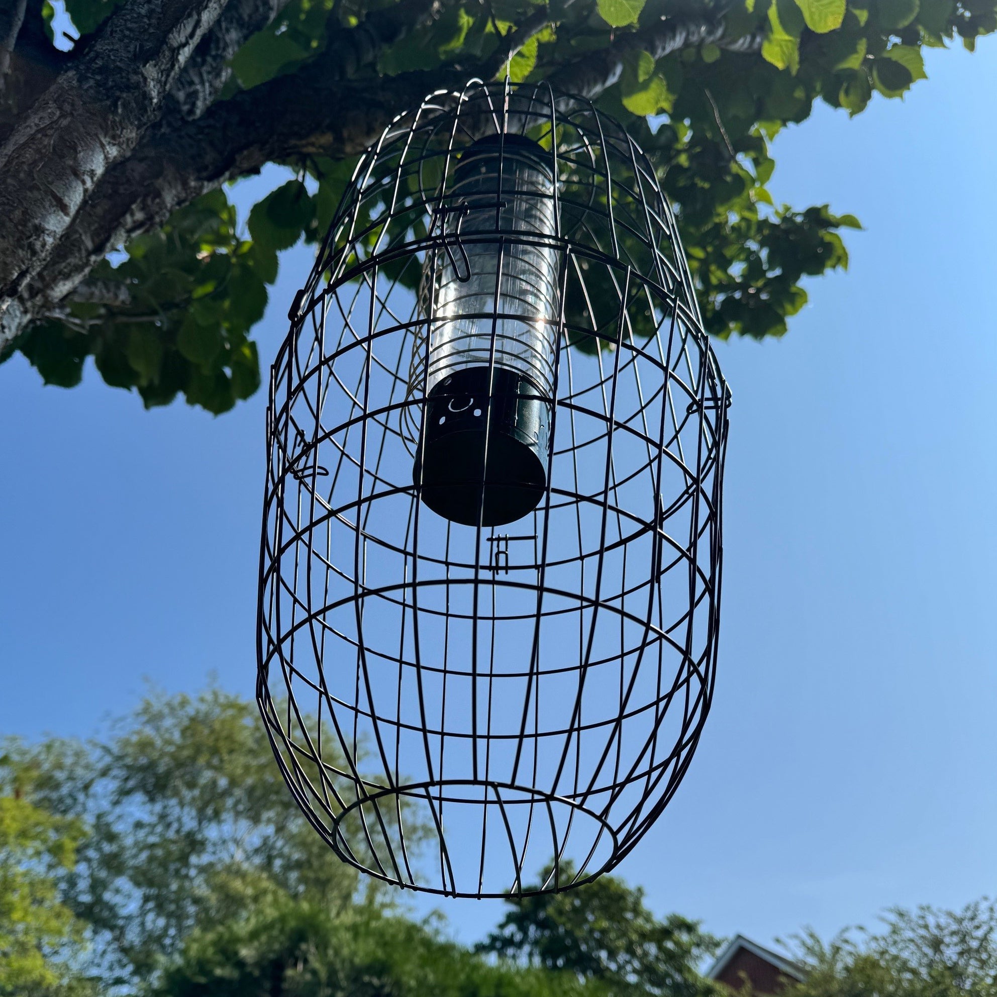 Large Squirrel Proof Hanging Bird Feeder Protection Cage (Set of 2)