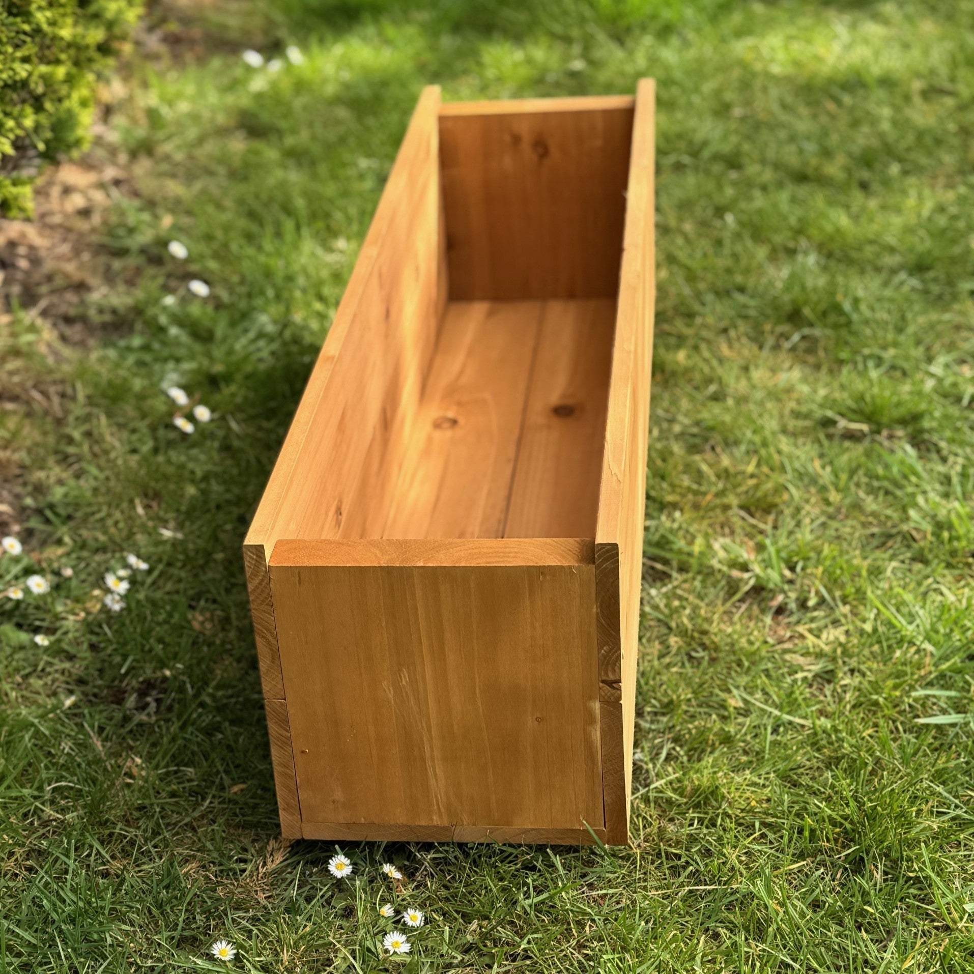 Large Rectangle Wooden Garden Trough Planter