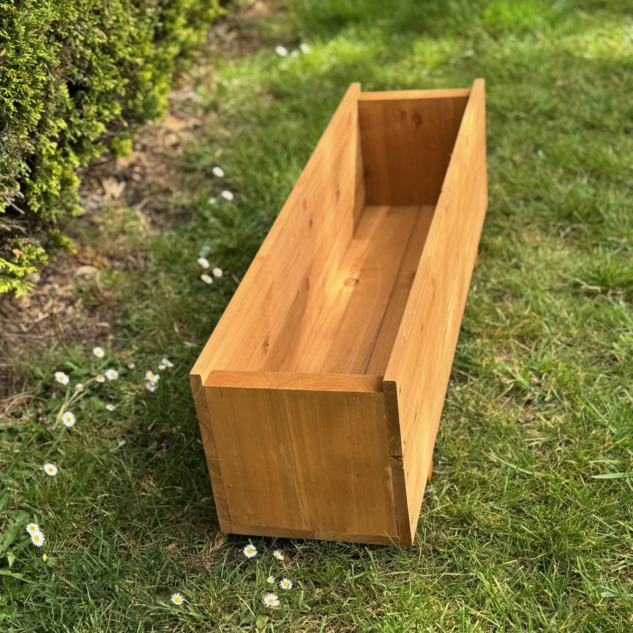 Large Rectangle Wooden Garden Trough Planter