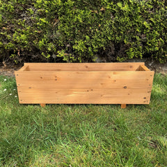Large Rectangle Wooden Garden Trough Planter