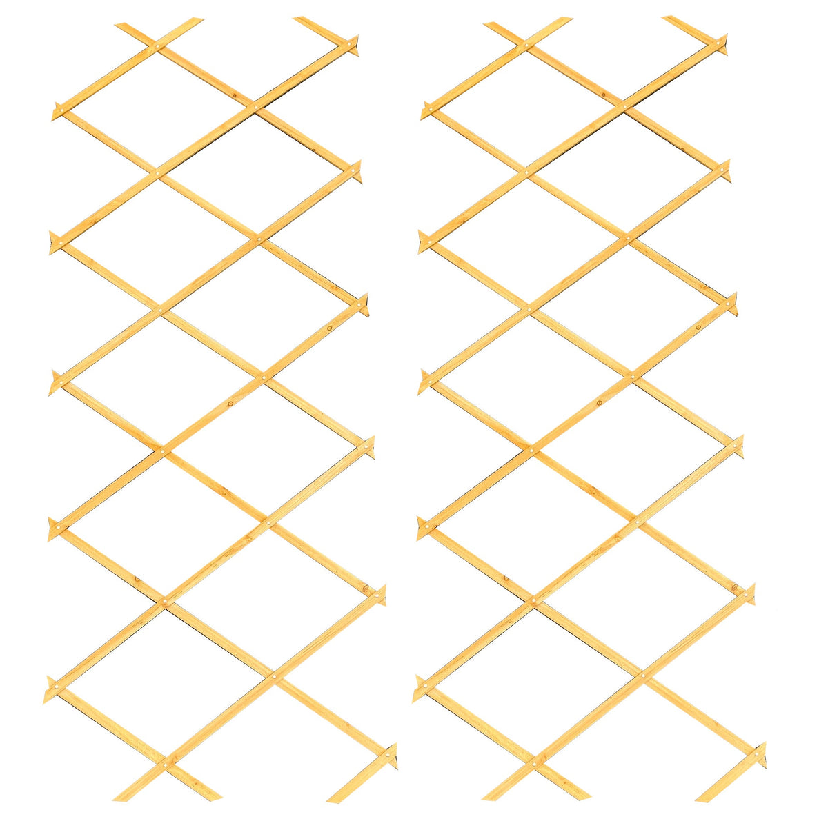 Expanding Wooden Garden Trellis (180cm x 60cm) -  Pack of 2