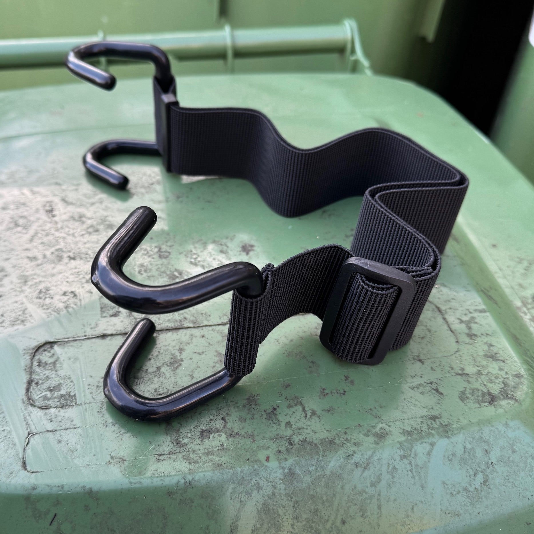Wheelie Bin Lid Double Claw Security Lock Strap - Pack of 2