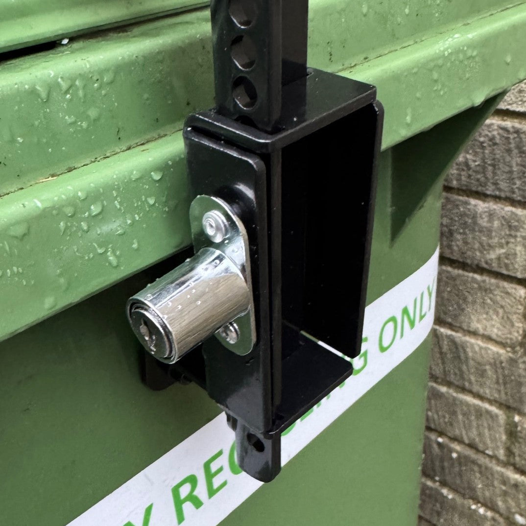 Wheelie Bin Metal Security Lock with Push Button Operation - Pack of 2