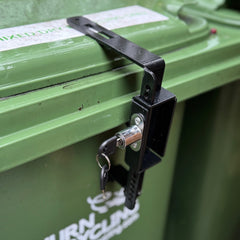Wheelie Bin Metal Security Lock with Push Button Operation - Pack of 2