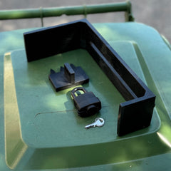 Wheelie Bin Tough Plastic Security Lock with Padlock