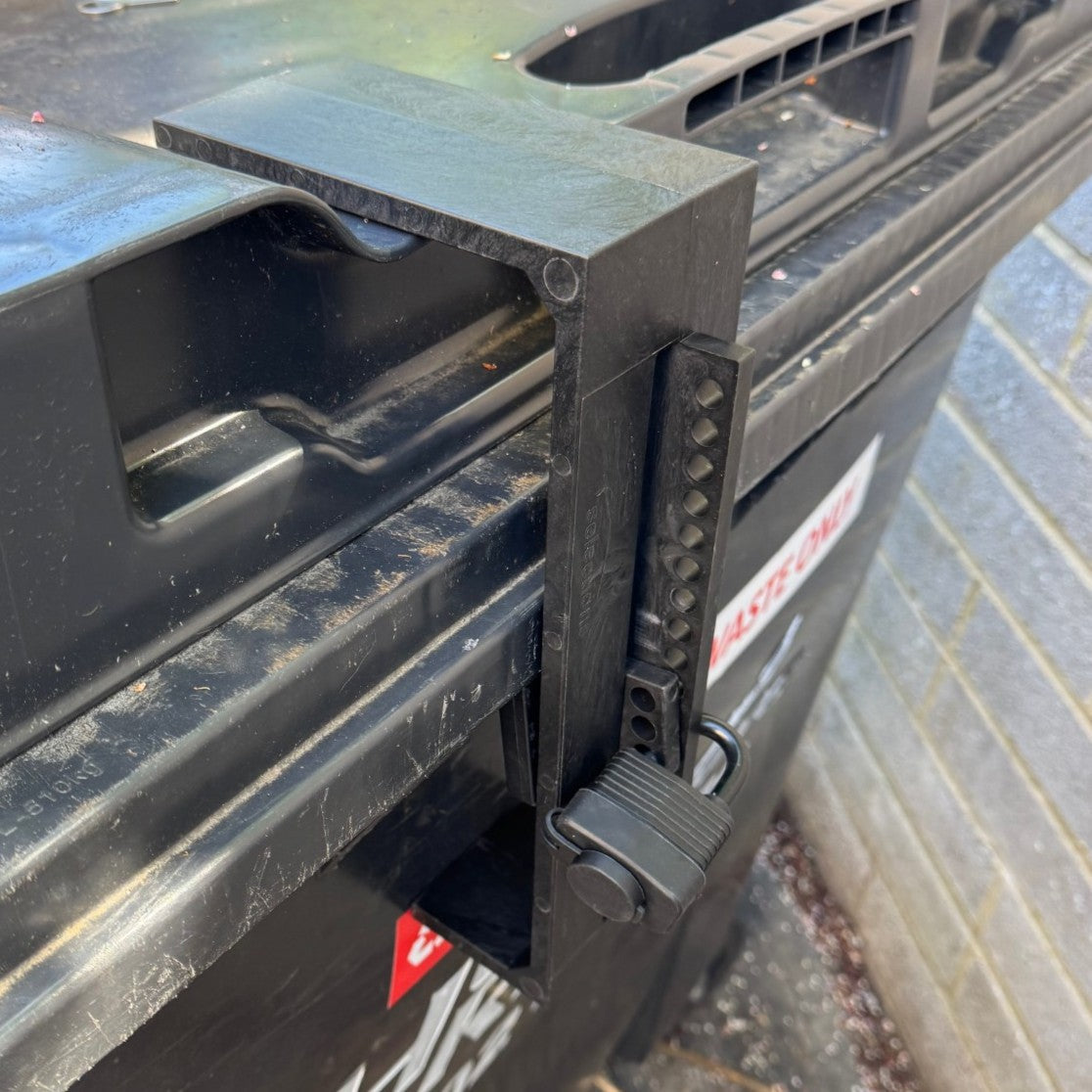 Wheelie Bin Tough Plastic Security Lock with Padlock - Pack of 2