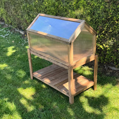 Wooden Framed Polycarbonate Apex Cold Frame & Stand