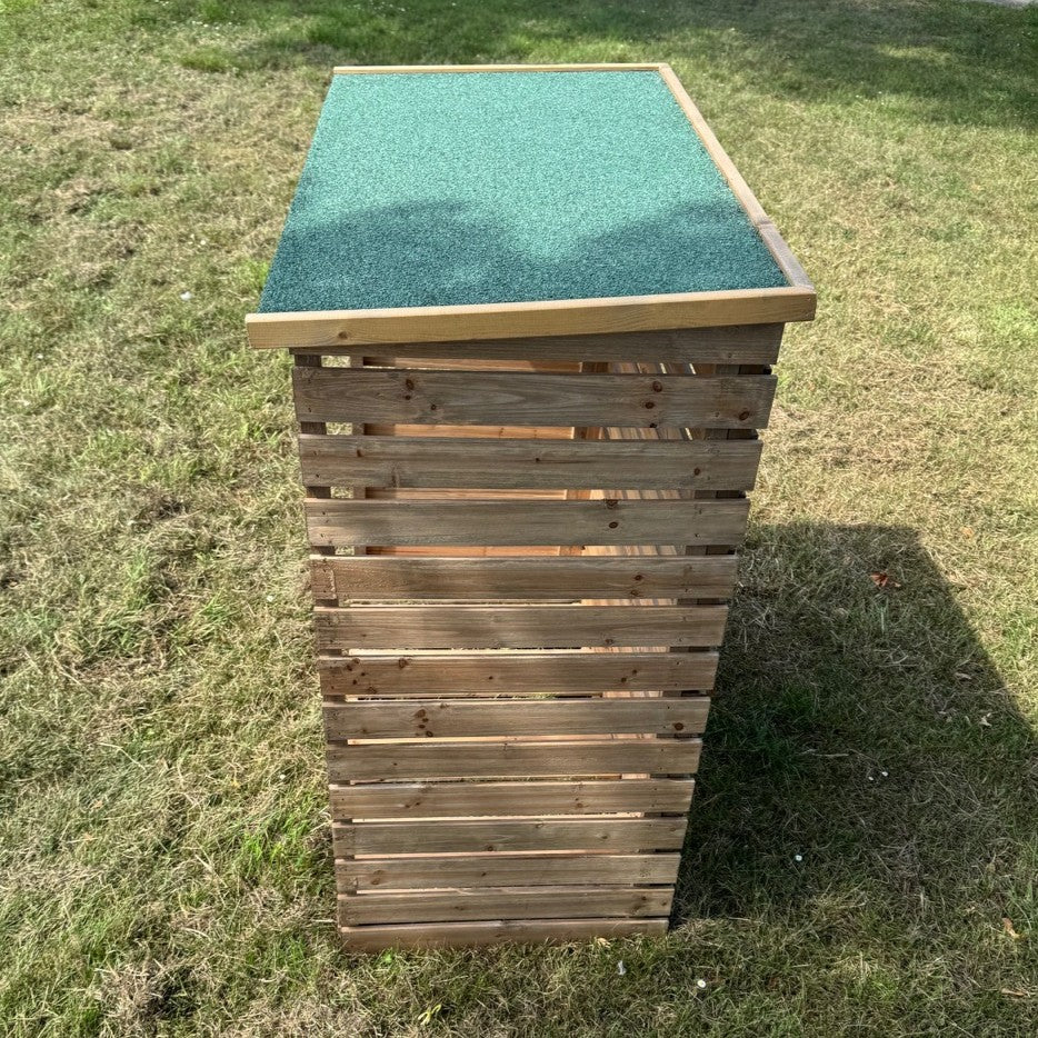 Wooden Log Store with Asphalt Roof